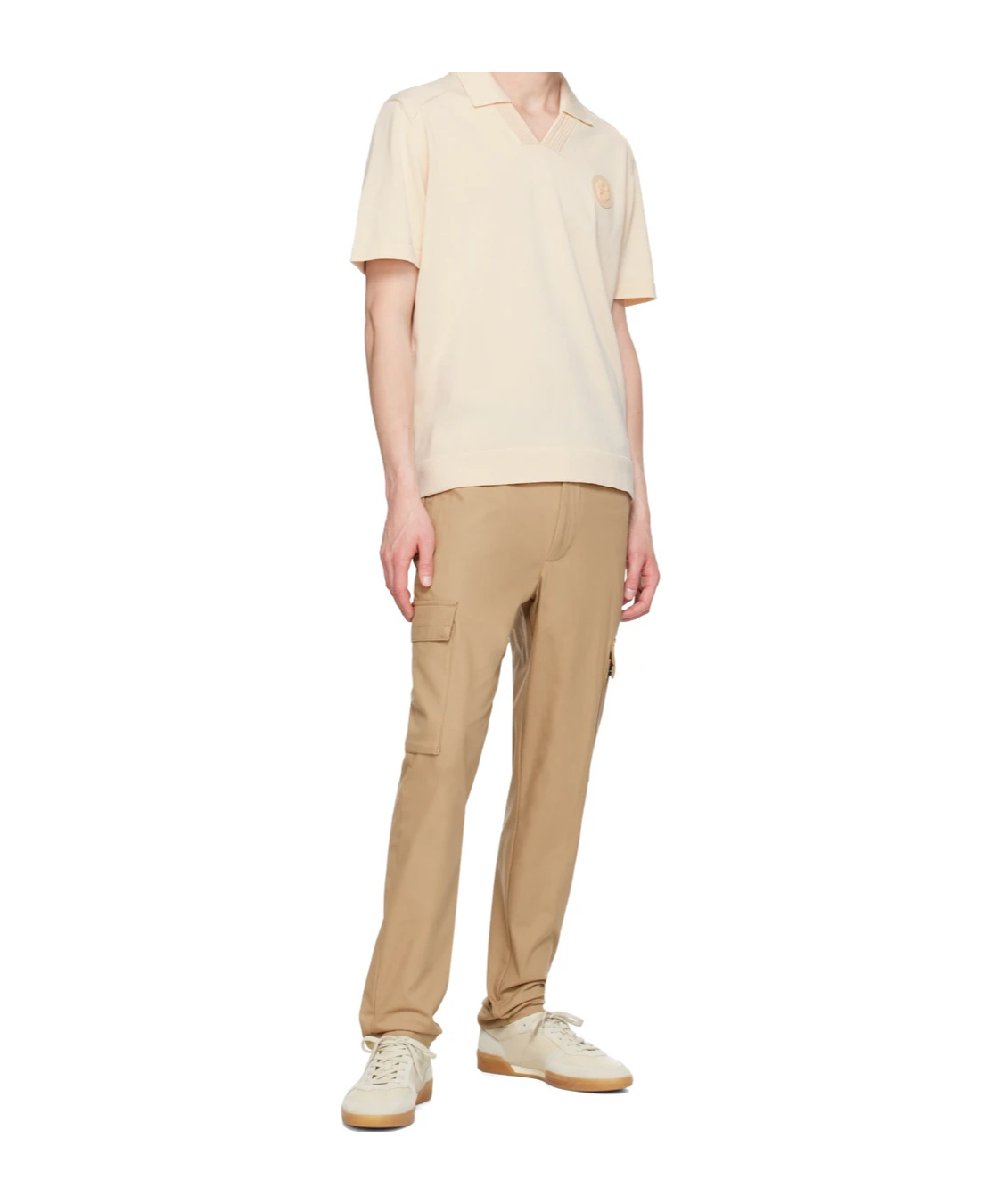 Hugo Boss Decorative Work Casual Pants In Nude