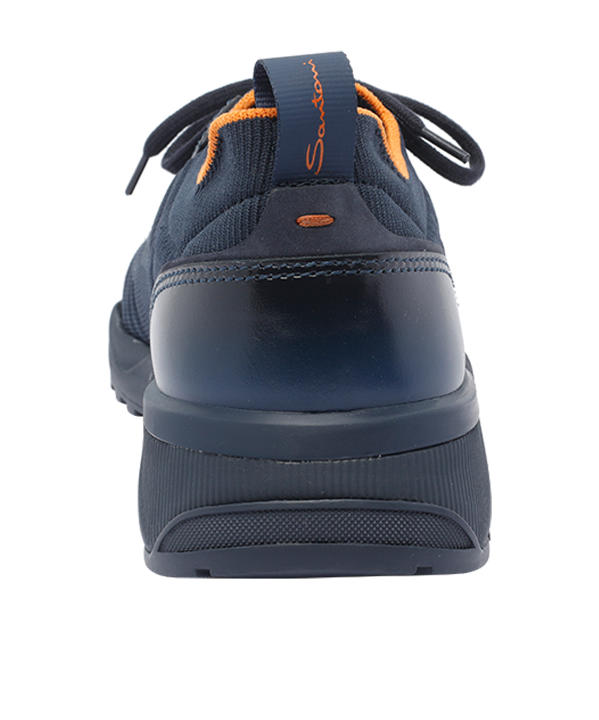 Santoni Low Top Sneakers Contrast Trim In Blue