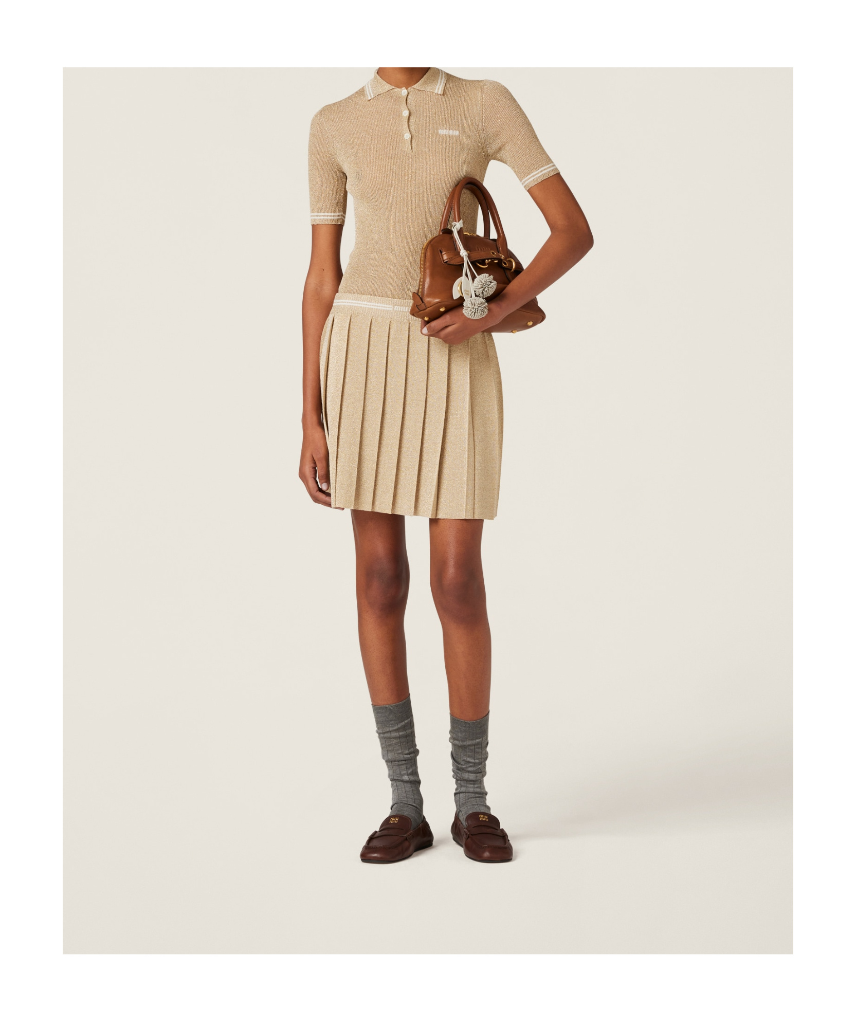 MIU MIU LAMÉ MINI-SKIRT