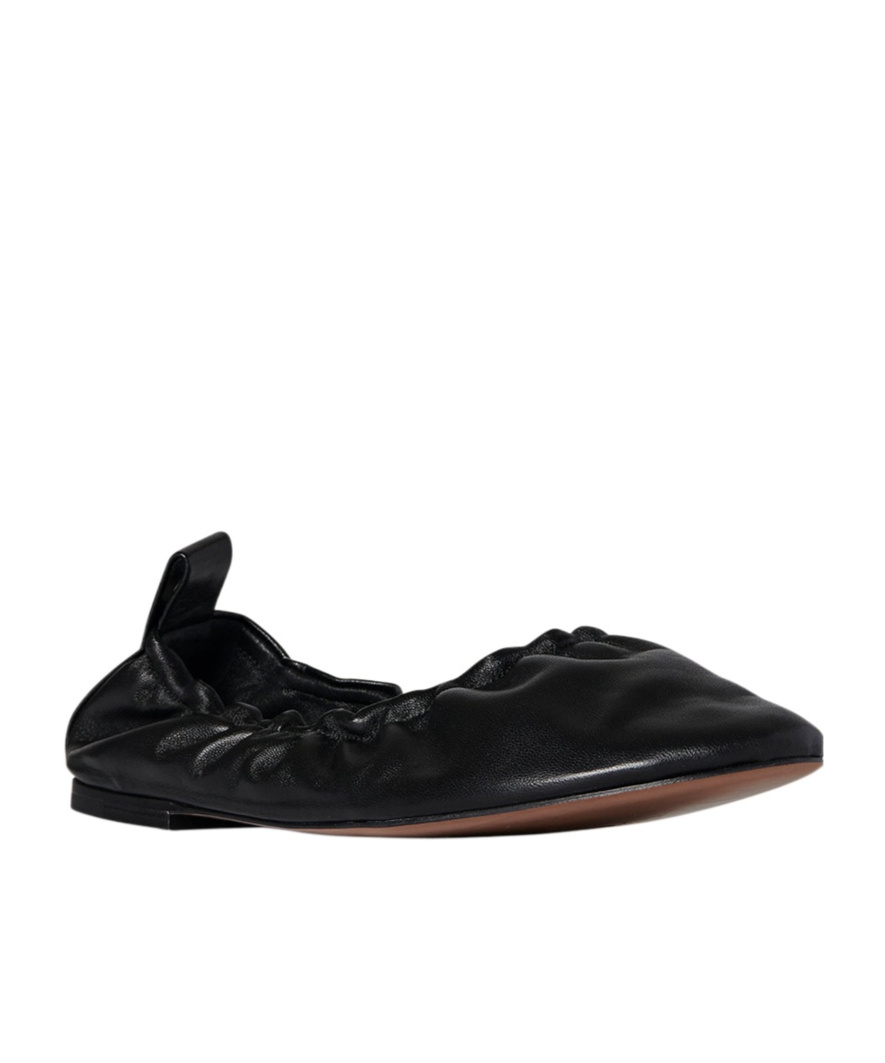 The Row Logo Ballet Flats In Black