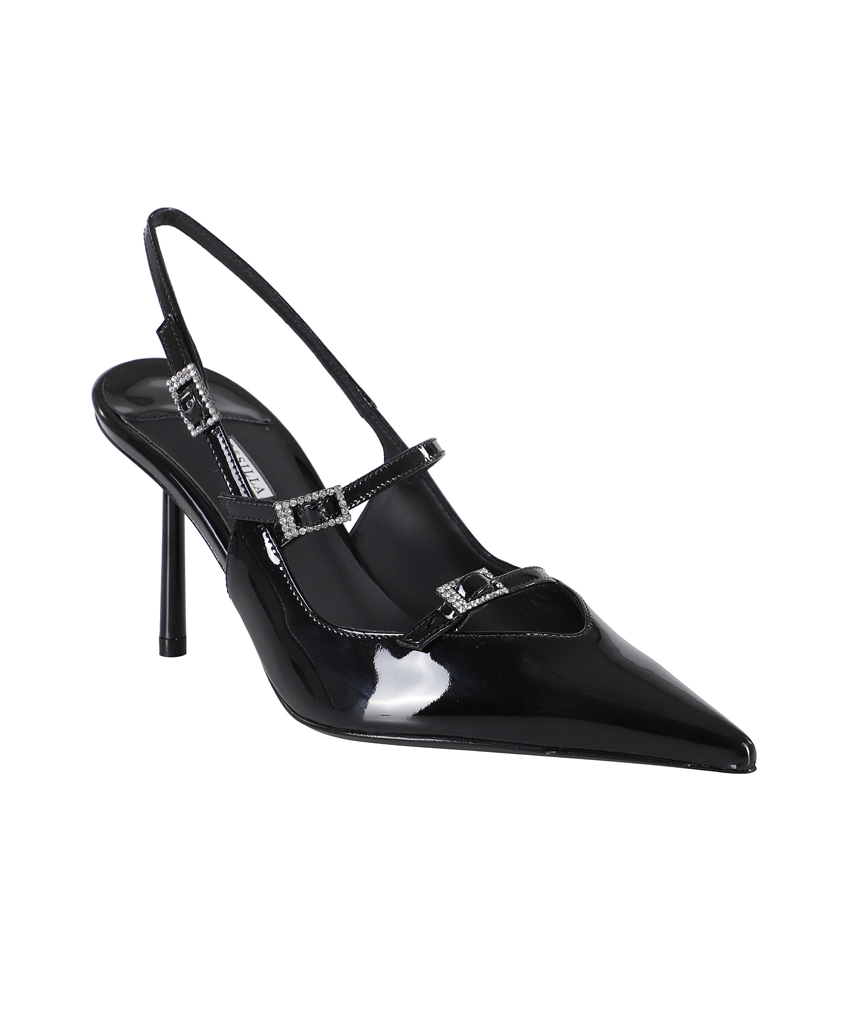 Le Silla Pointed High-heeled Sandals In Black