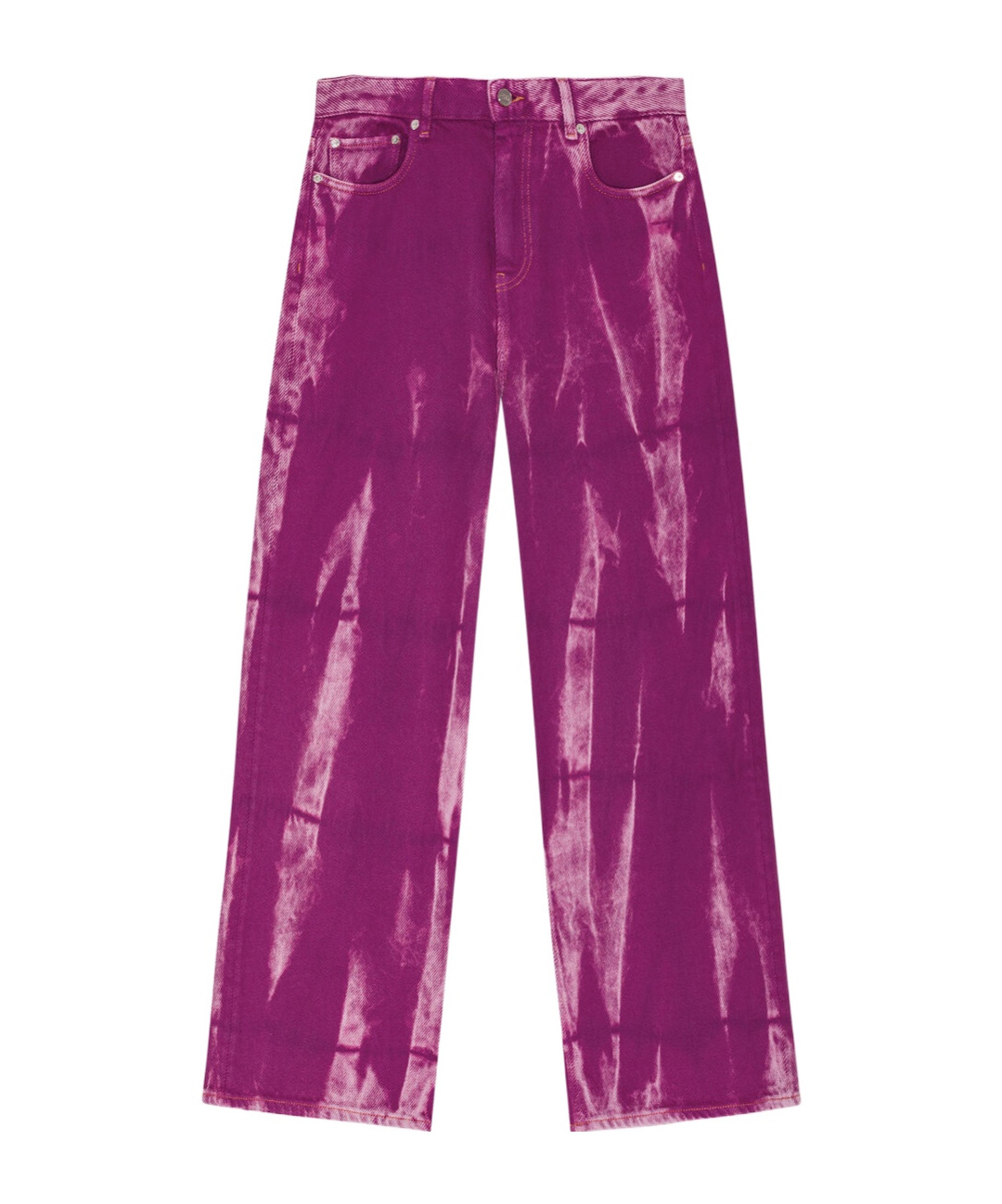 Ganni Overdyed Purple Heavy Denim Marri Jeans In Purple