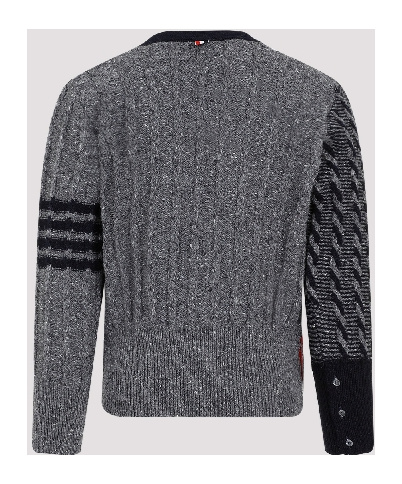 Thom Browne 4-bar Stripe Cardigan In Black