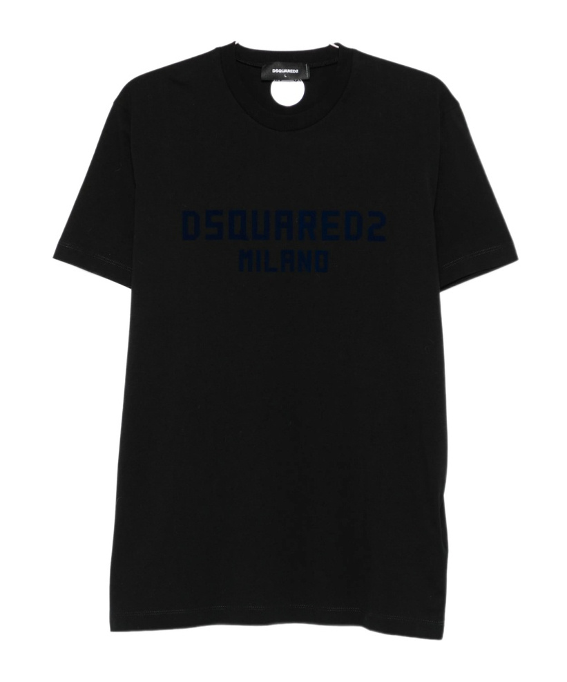 Dsquared2 Regular Fit Crew Neck Short Sleeve Top In Black