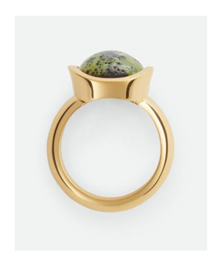 Bottega Veneta Oval Ring In Yellow