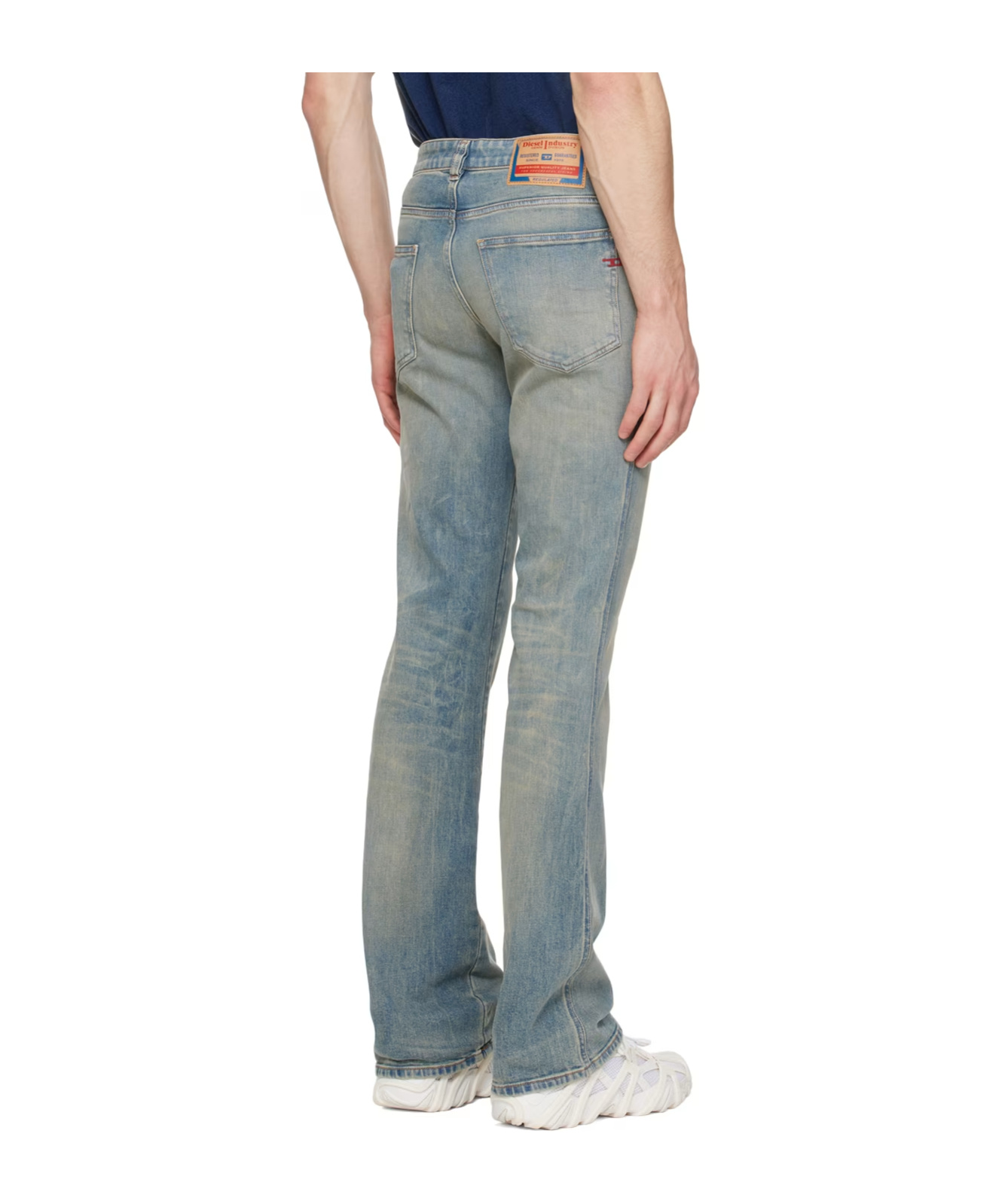 Diesel 1998 D-buck Low-rise Bootcut Jeans In Gray