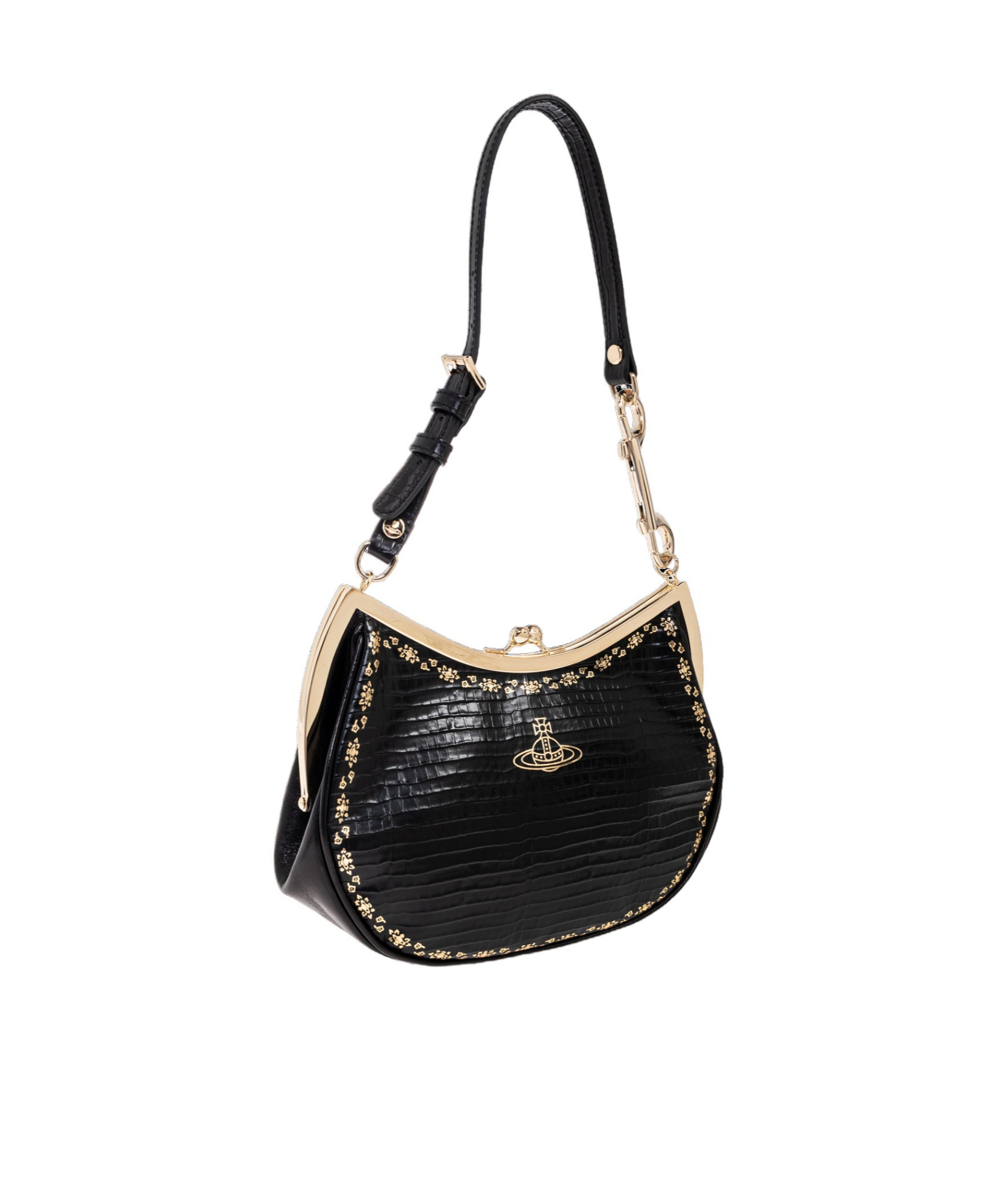 Vivienne Westwood Charm Frame Wallet In Black