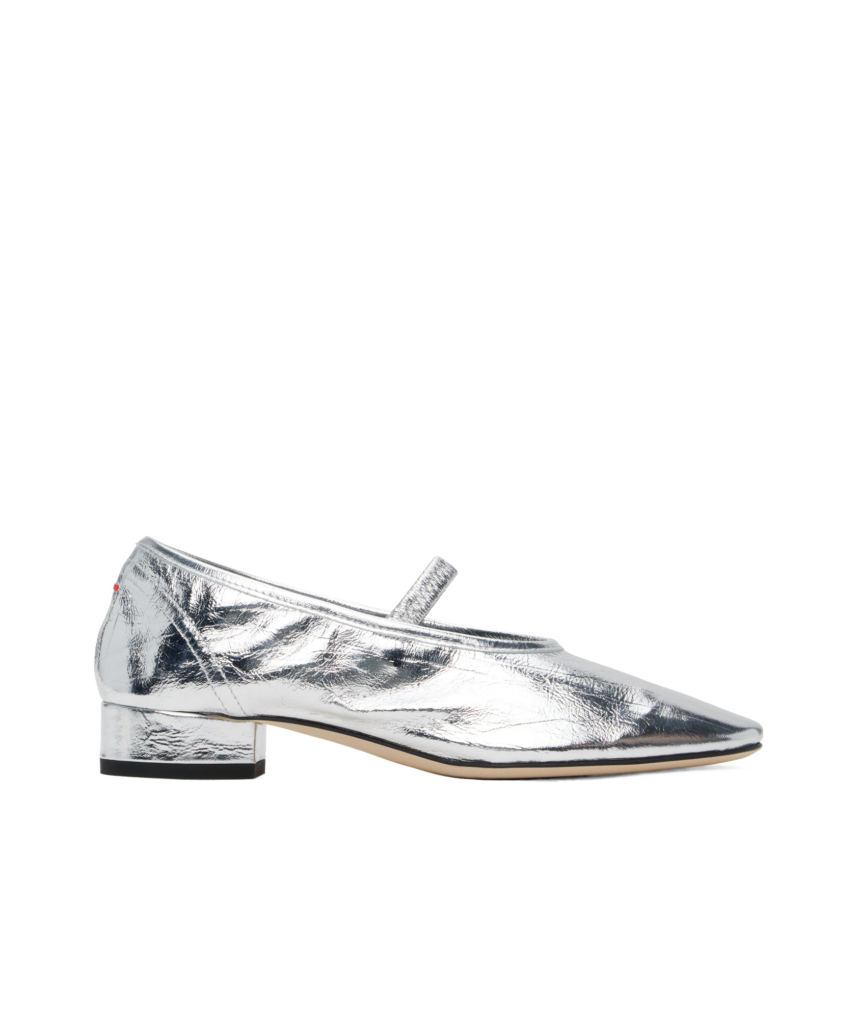 Aeyde Square Toe Ballet Shoes In White