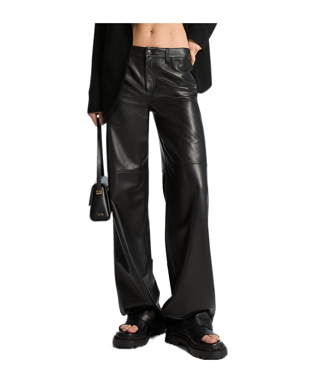 Michael Michael Kors Michael By Michael Kors Leather Pants In Black
