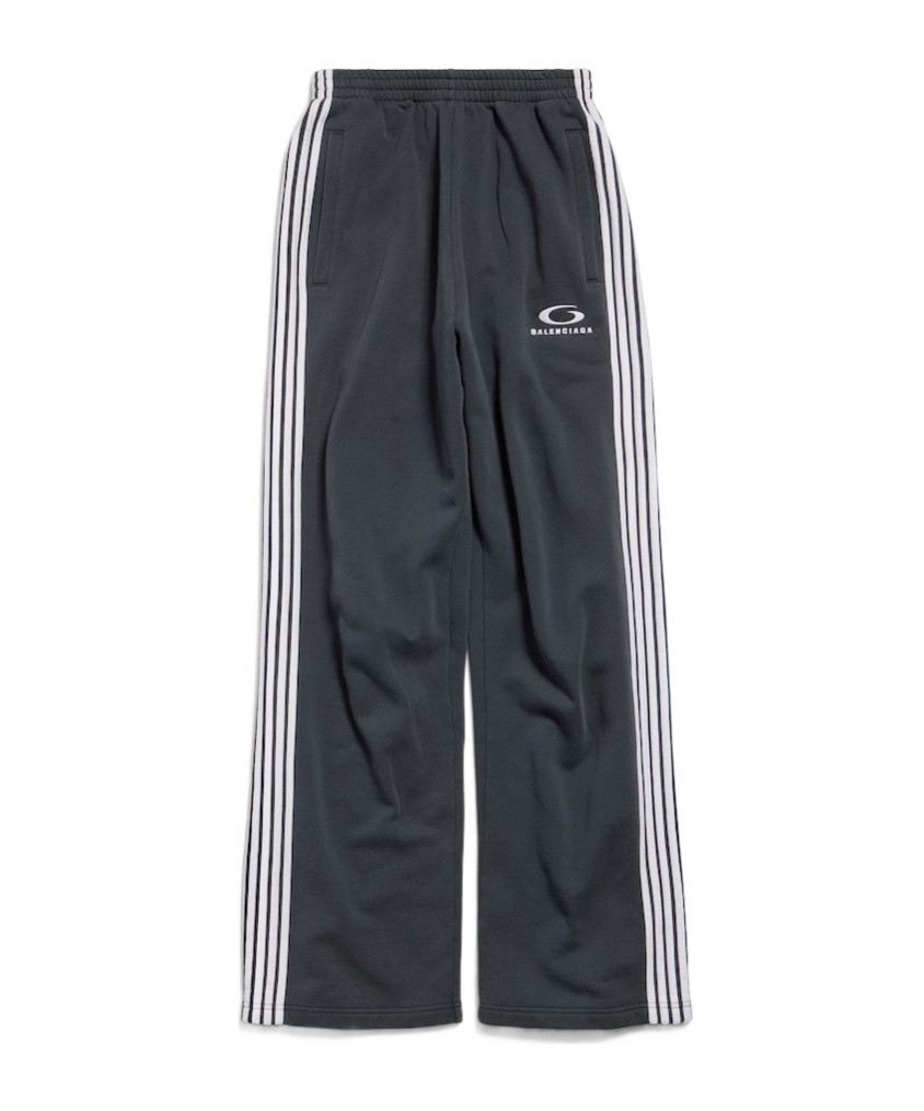 Balenciaga Baggy Sweatpants With Stripes And Wide Leg In Black