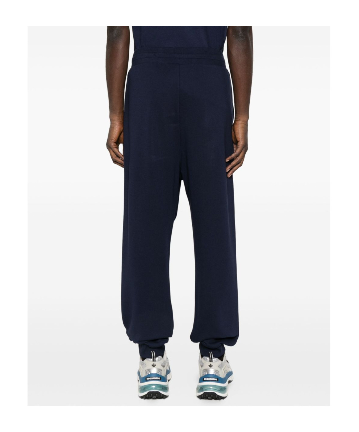 Moschino Logo-embroidered Track Pants In Black
