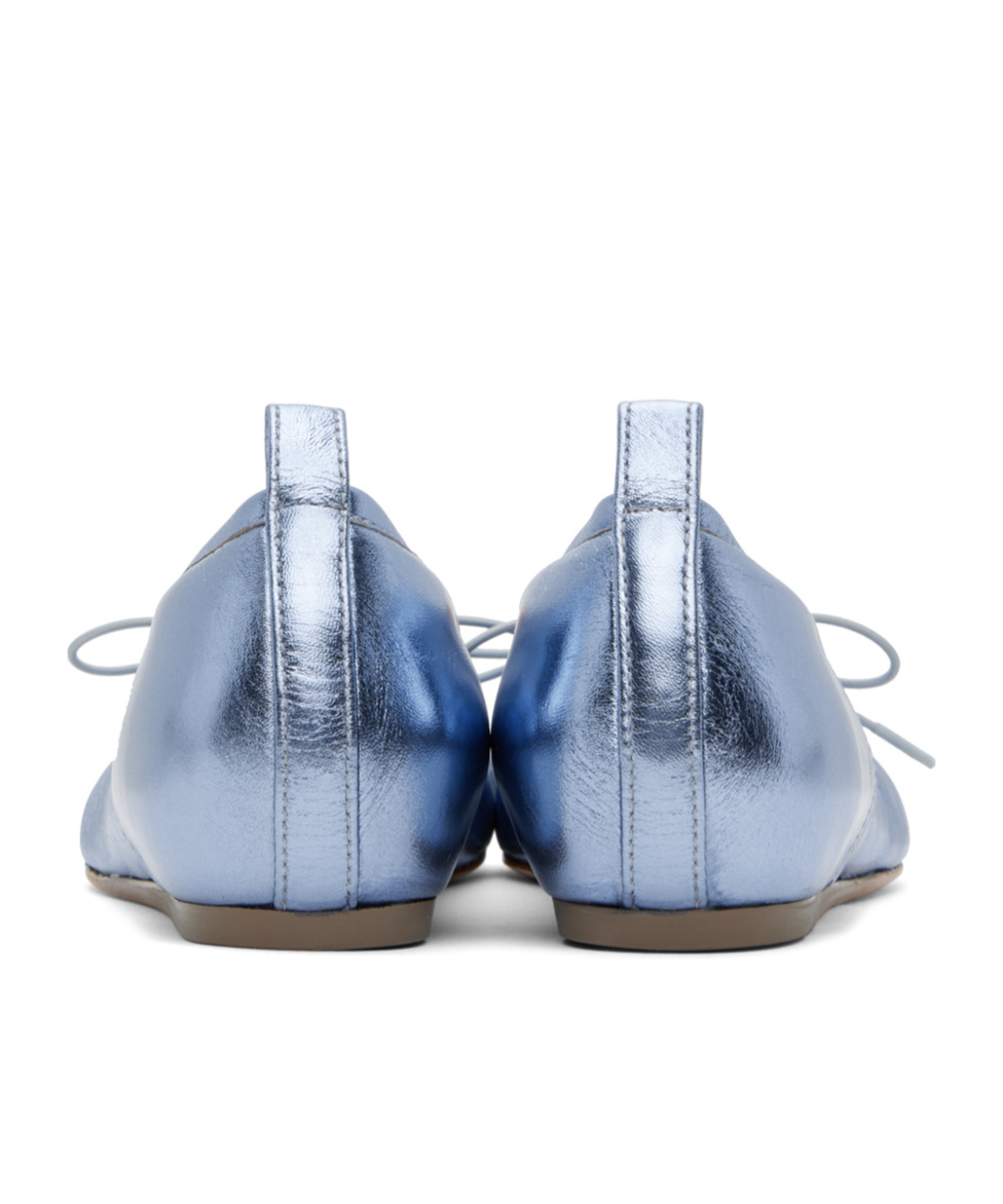 Simone Rocha Bow Tie Ballet Shoes In Blue