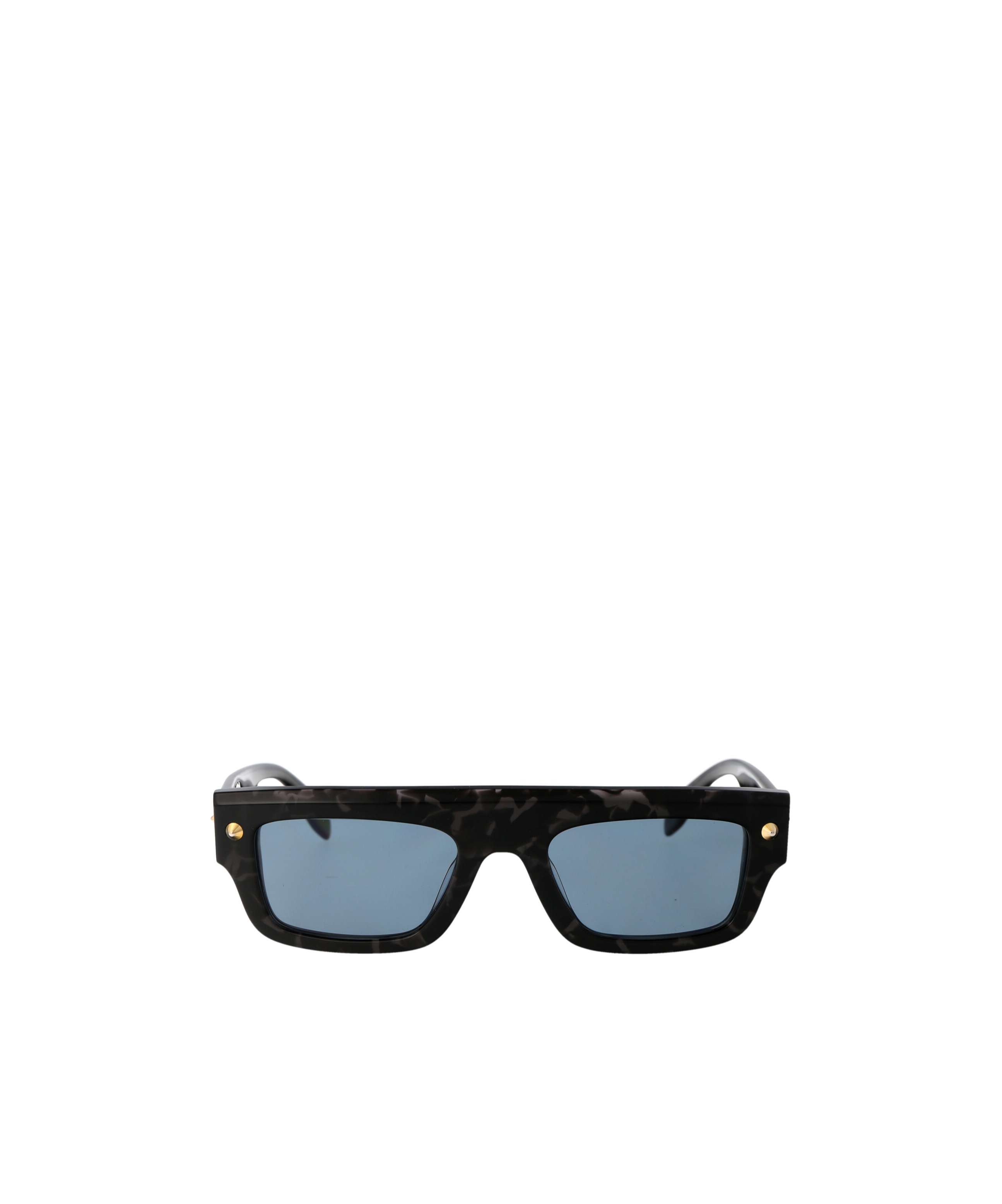Alexander Mcqueen Spike Stud-detailing Rectangle-frame Sunglasses In Black
