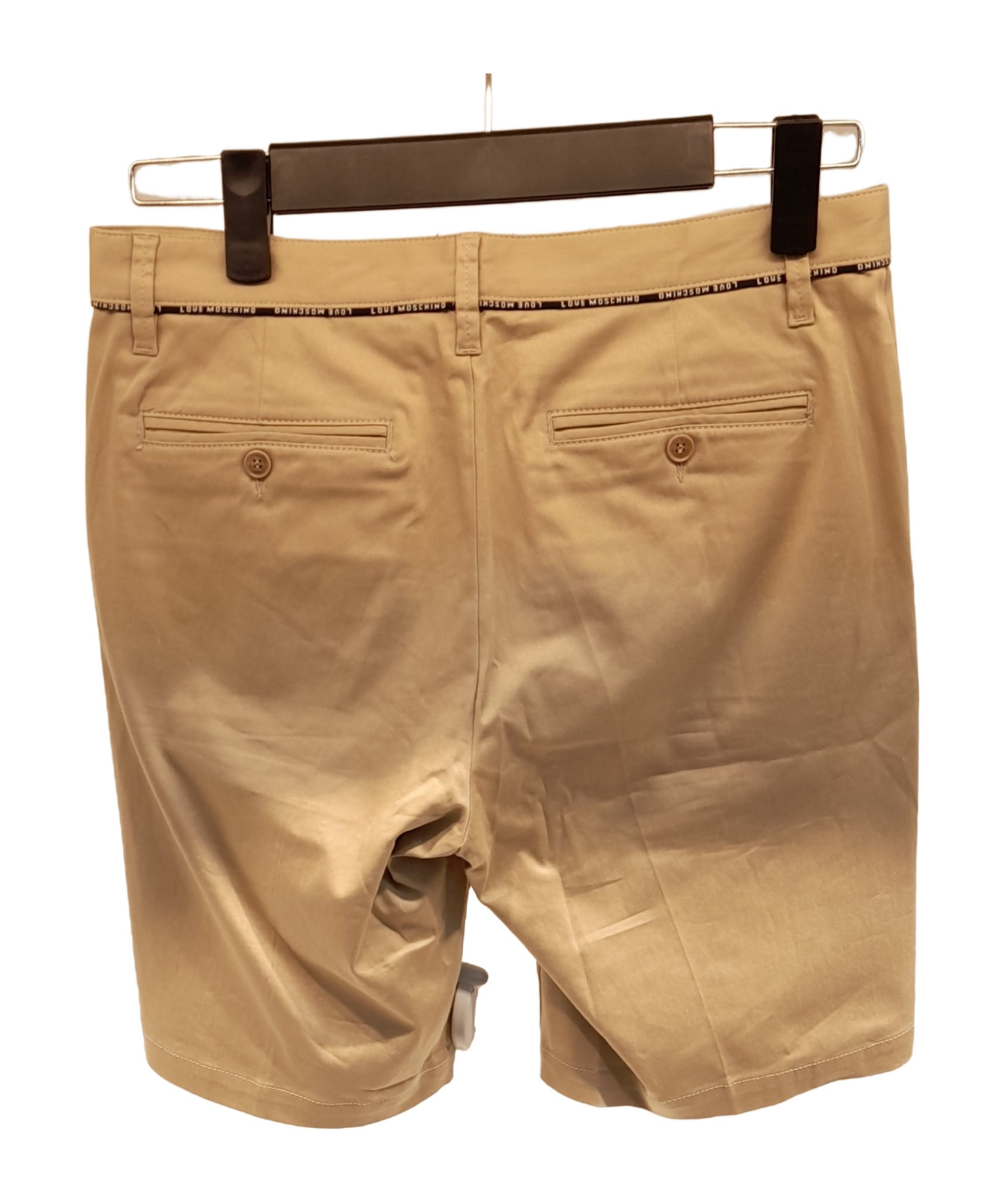 Moschino Belt-loop Shorts In Nude