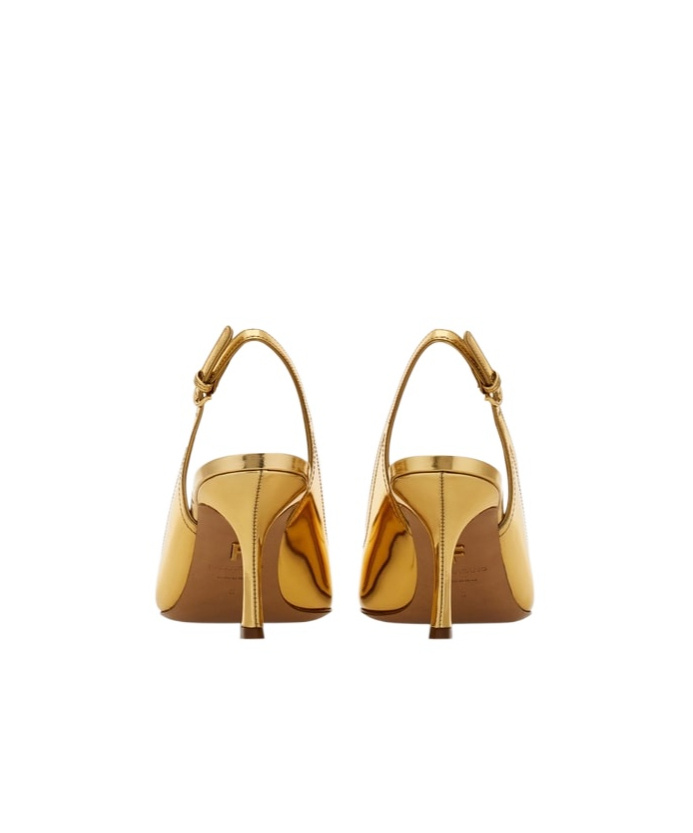 Ferragamo Slingback With Contrasting Inlays In Nude