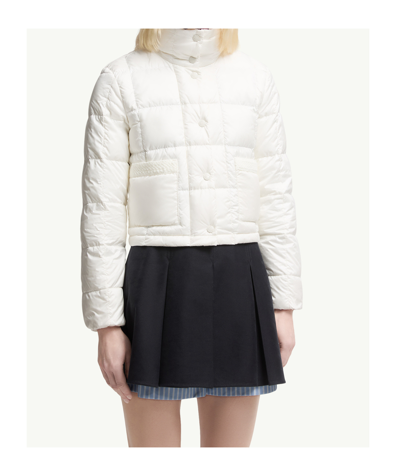 Moncler Long Sleeve Down Jacket In Neutral