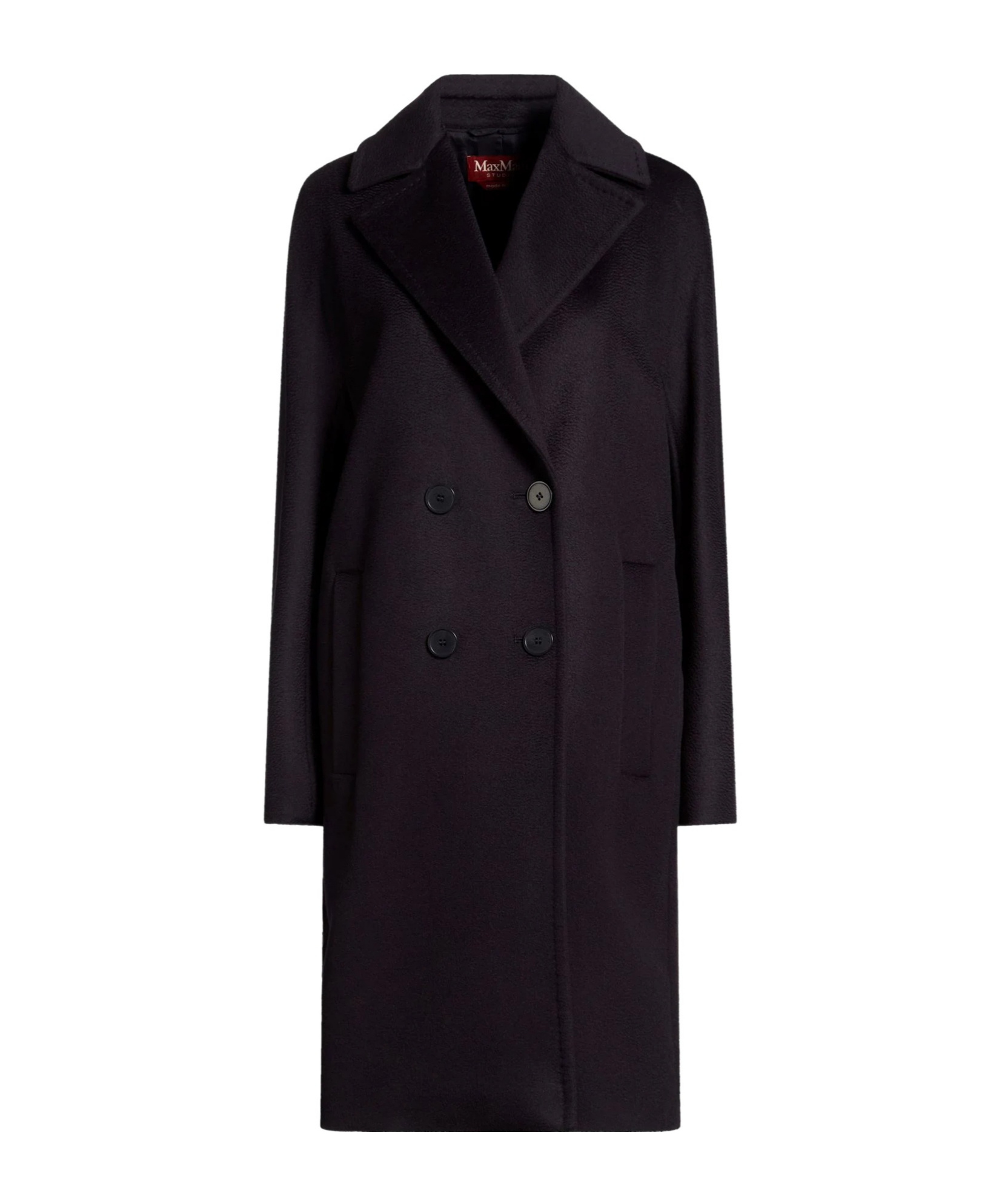 Max Mara Doublebreasted Coat In Blue