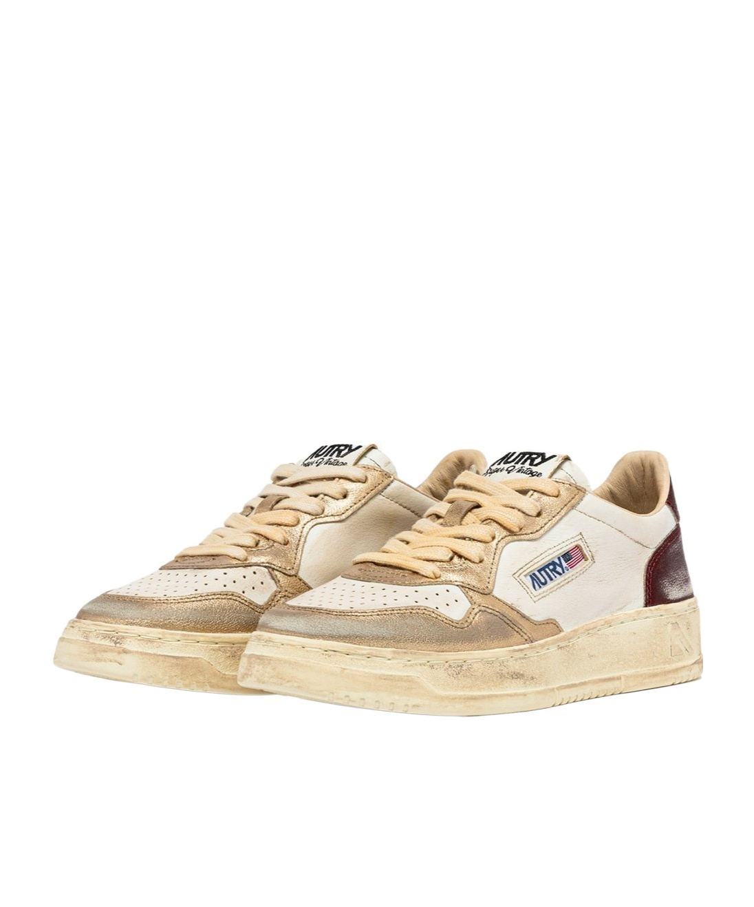Autry Ultra-retro Low-cut Sneakers In Nude