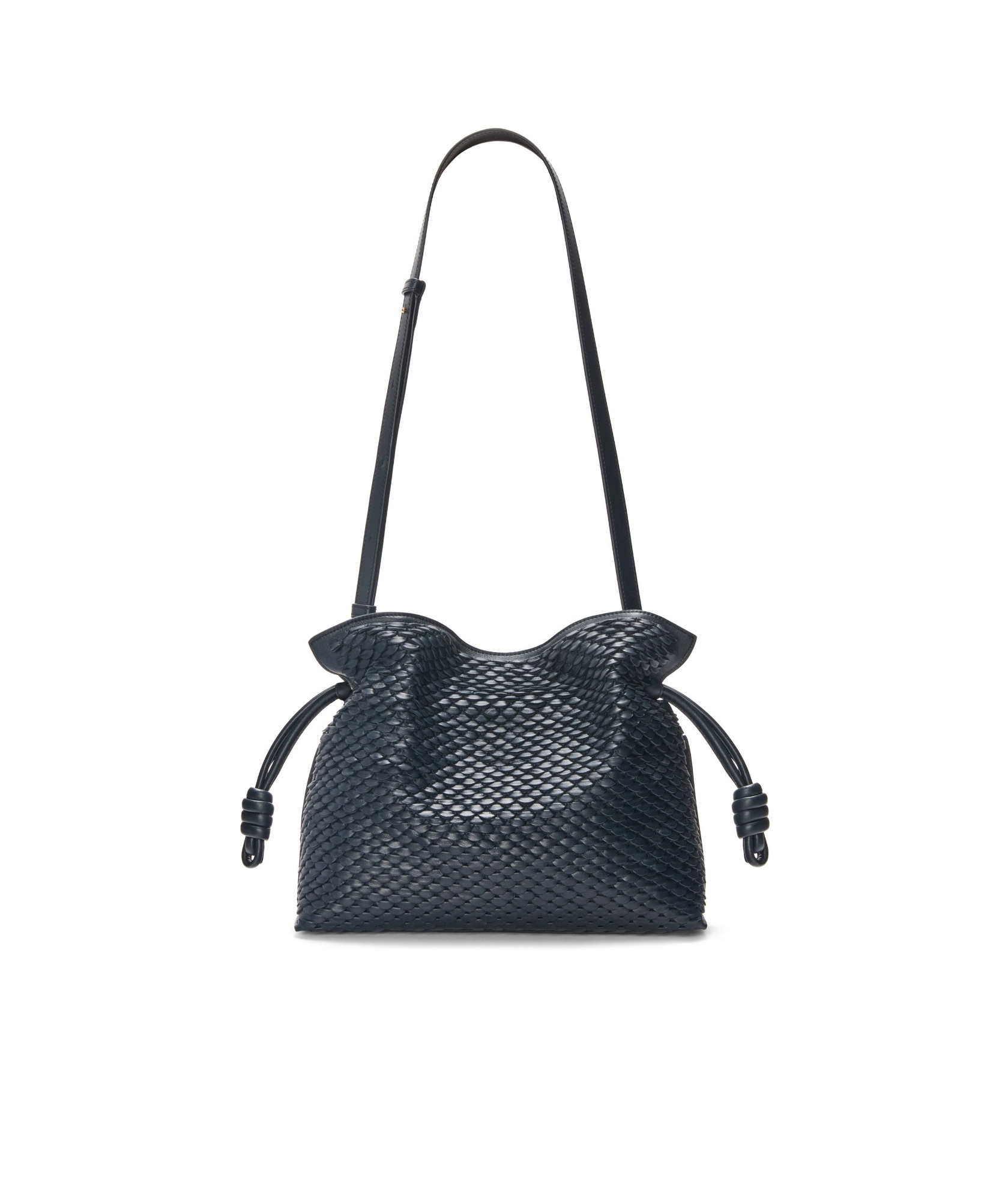 Loewe Mini Puzzle Leather Shoulder Bag In Black
