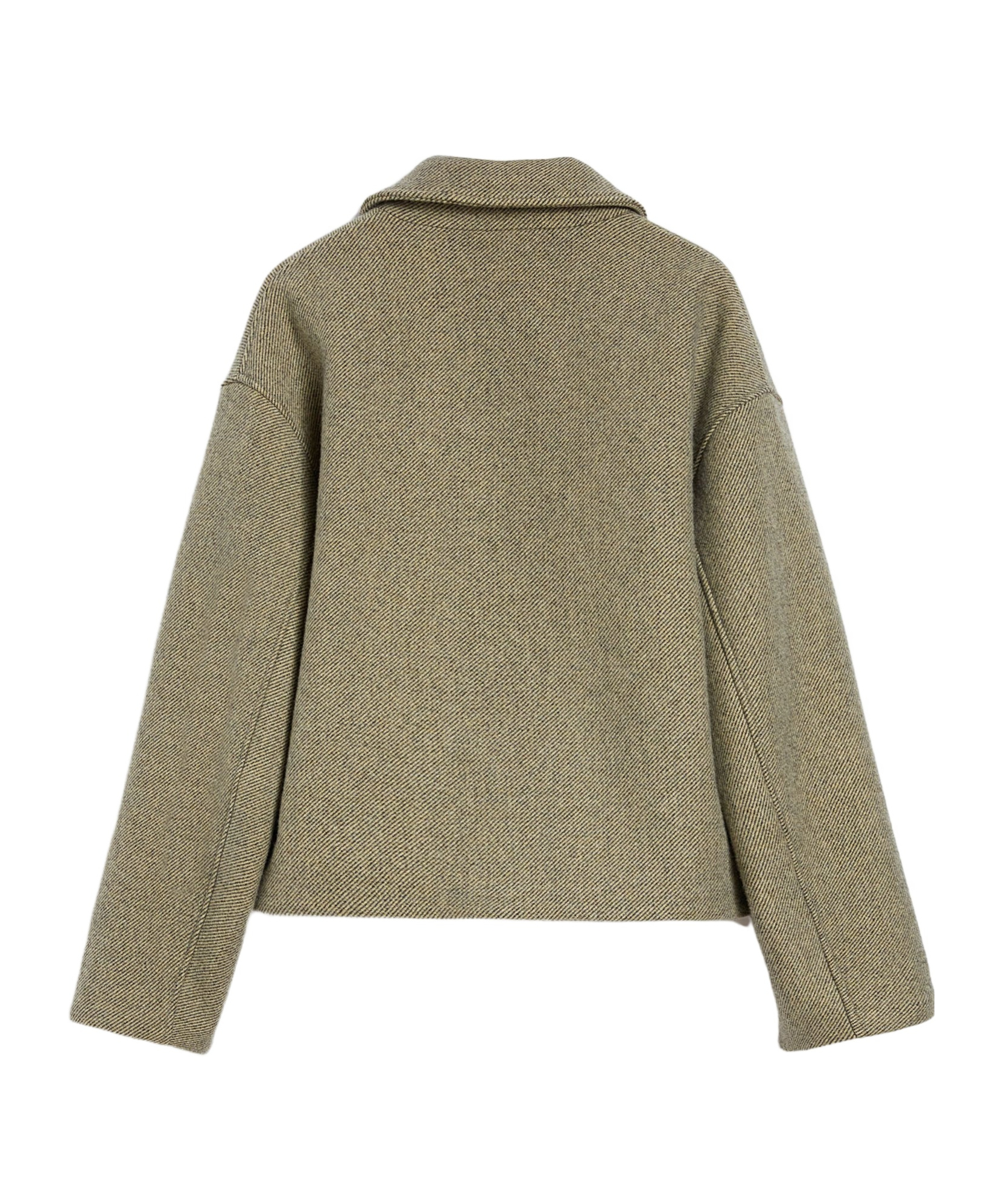 Jil Sander Wool Gabardine Padded Blouson In Green