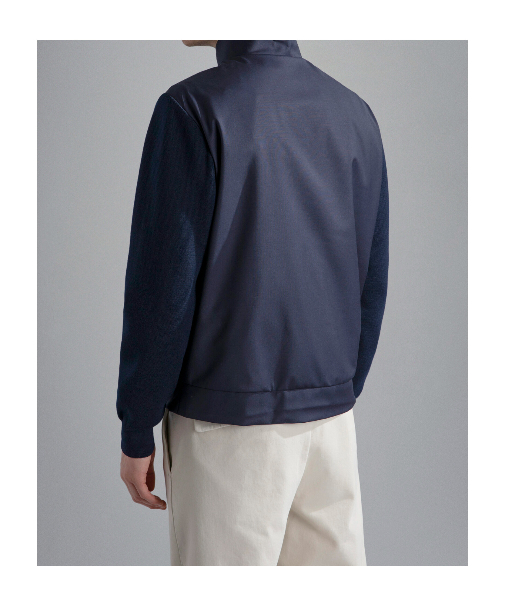 Paul & Shark Zippered Knitted Cardigan In Black
