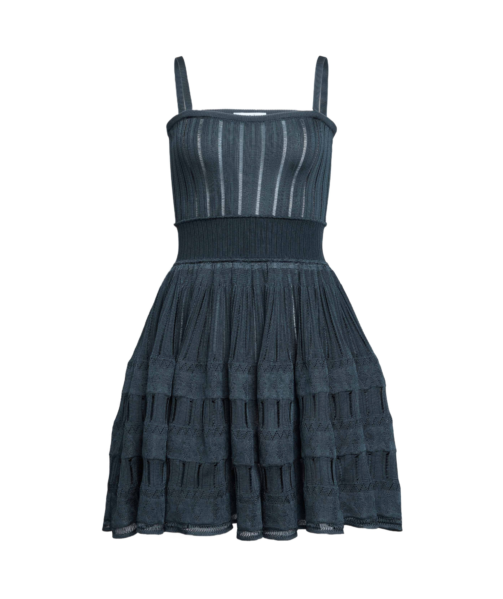 Alaïa A-line Crinoline Mini Dress With Removable Straps In Black