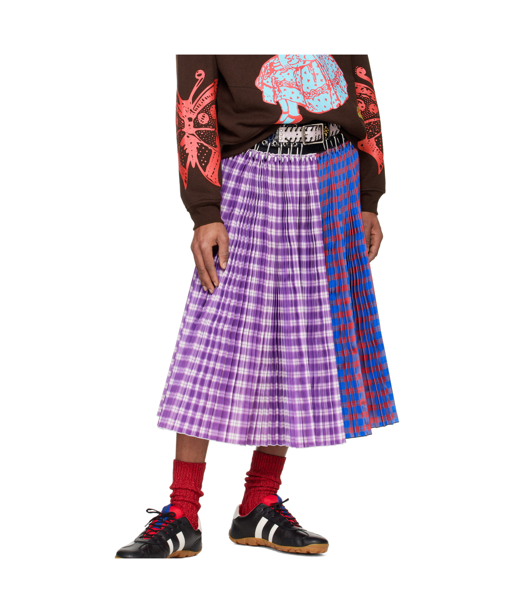 Chopova Lowena Carabiner Midi Skirt In Purple