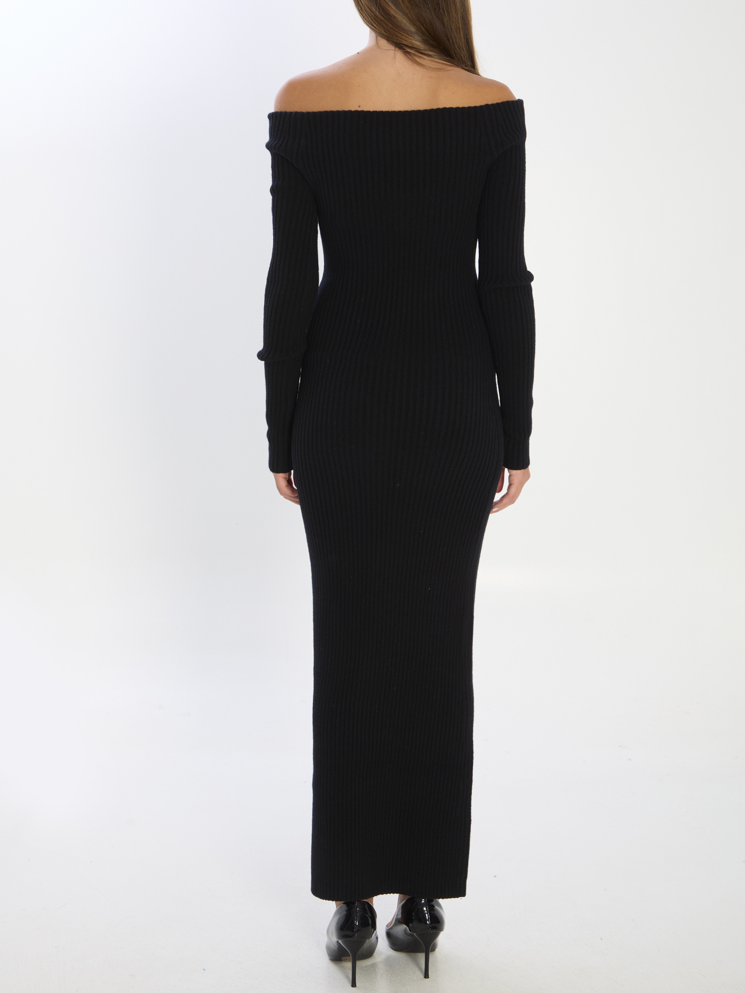 Max Mara Long Sleeve Dress In Black