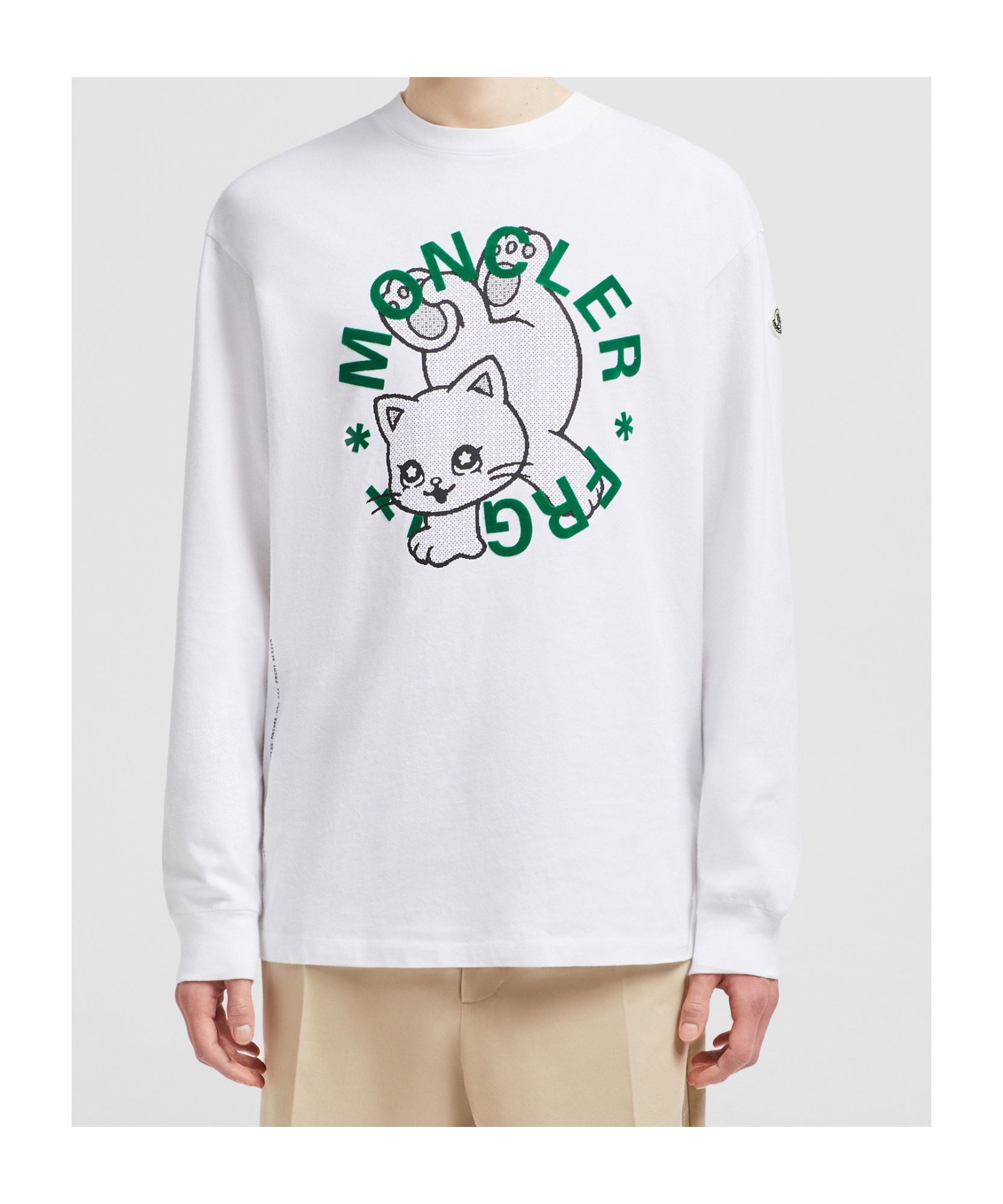 Moncler T-shirt À Manches Longues Et Logo Dessiné X Frgmt In White