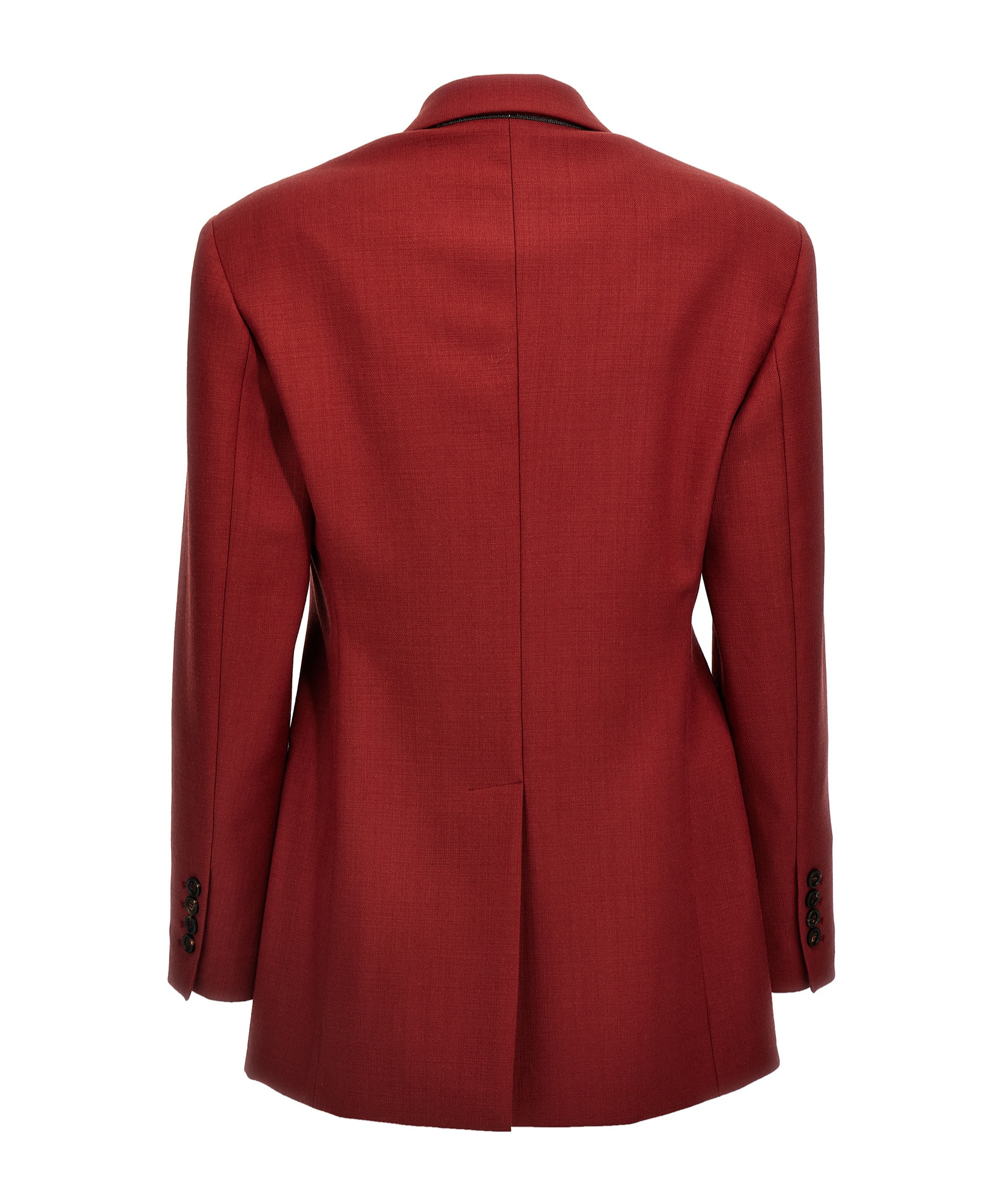 Shop Brunello Cucinelli Wool Blazer In Red