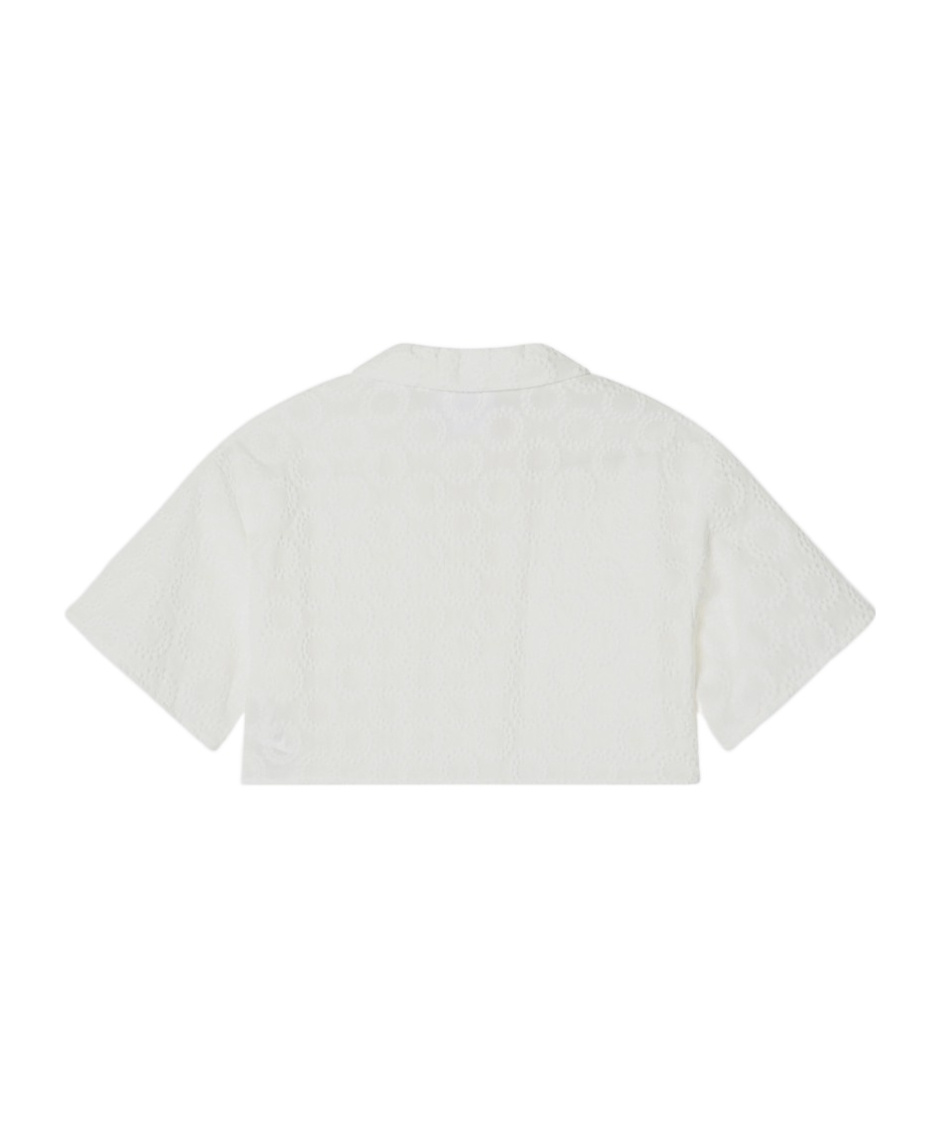 Douuod Cropped Shirt In In White