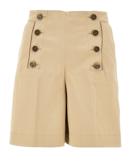 Etro High-waisted Shorts In Nude