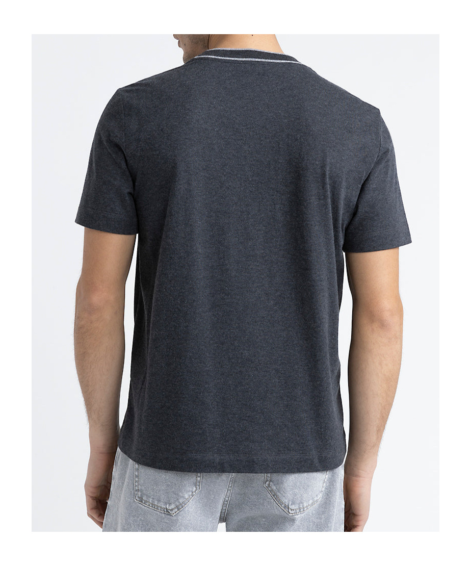 PESERICO CONTRASTING-COLLAR T-SHIRT