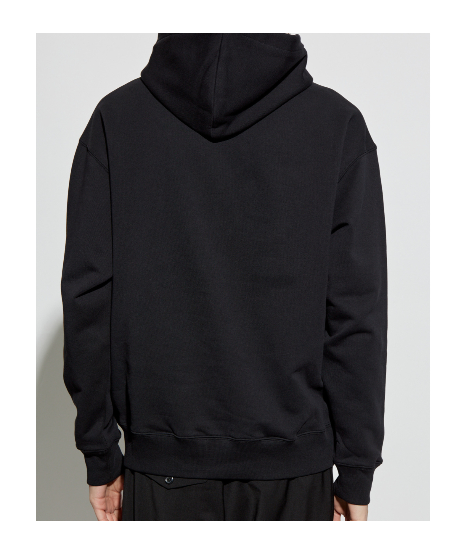 Moschino Graphic Print Breakfast Pocket Hoodie In Black