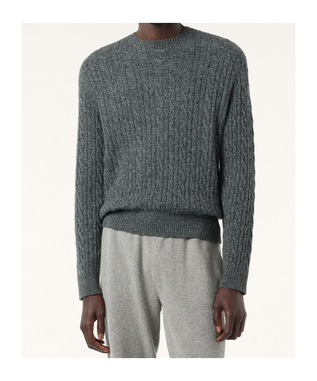 Loro Piana Treccia Crewneck In Gray