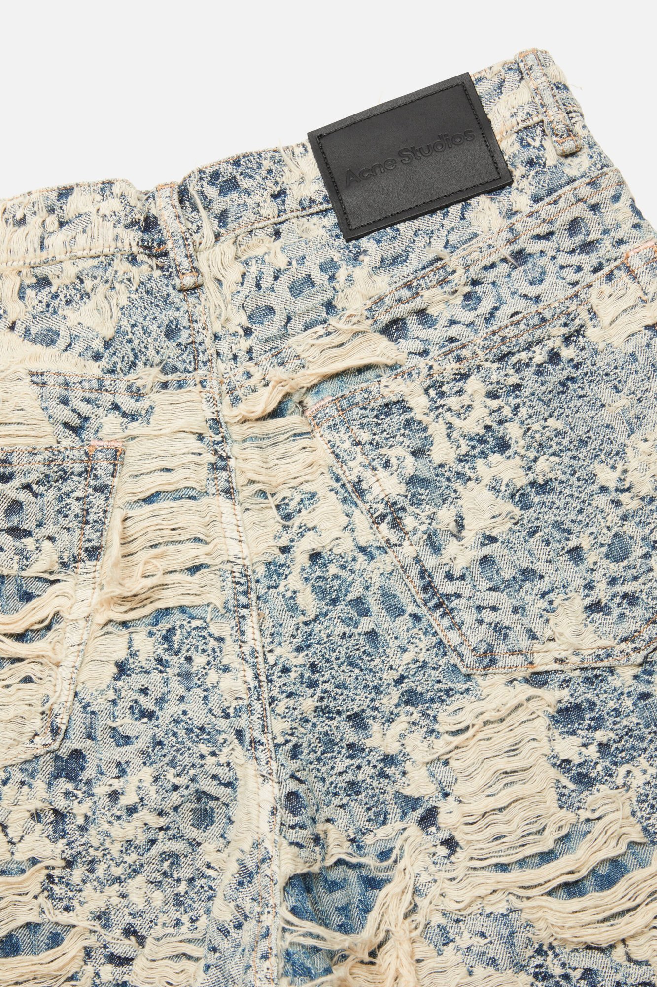 Acne Studios Loose Fit Denim Shorts In Multi