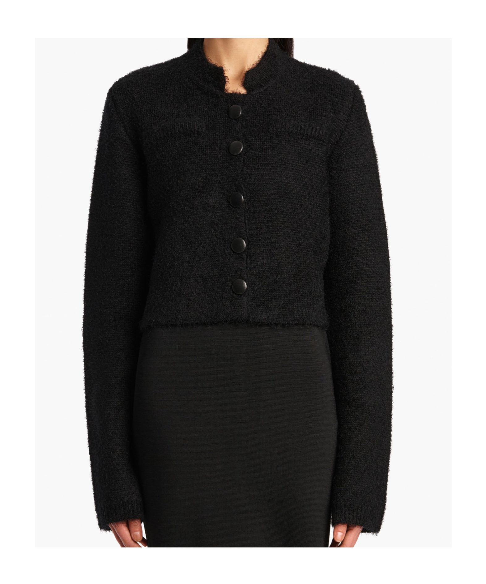 Khaite Silk-blend Cardigan In Black