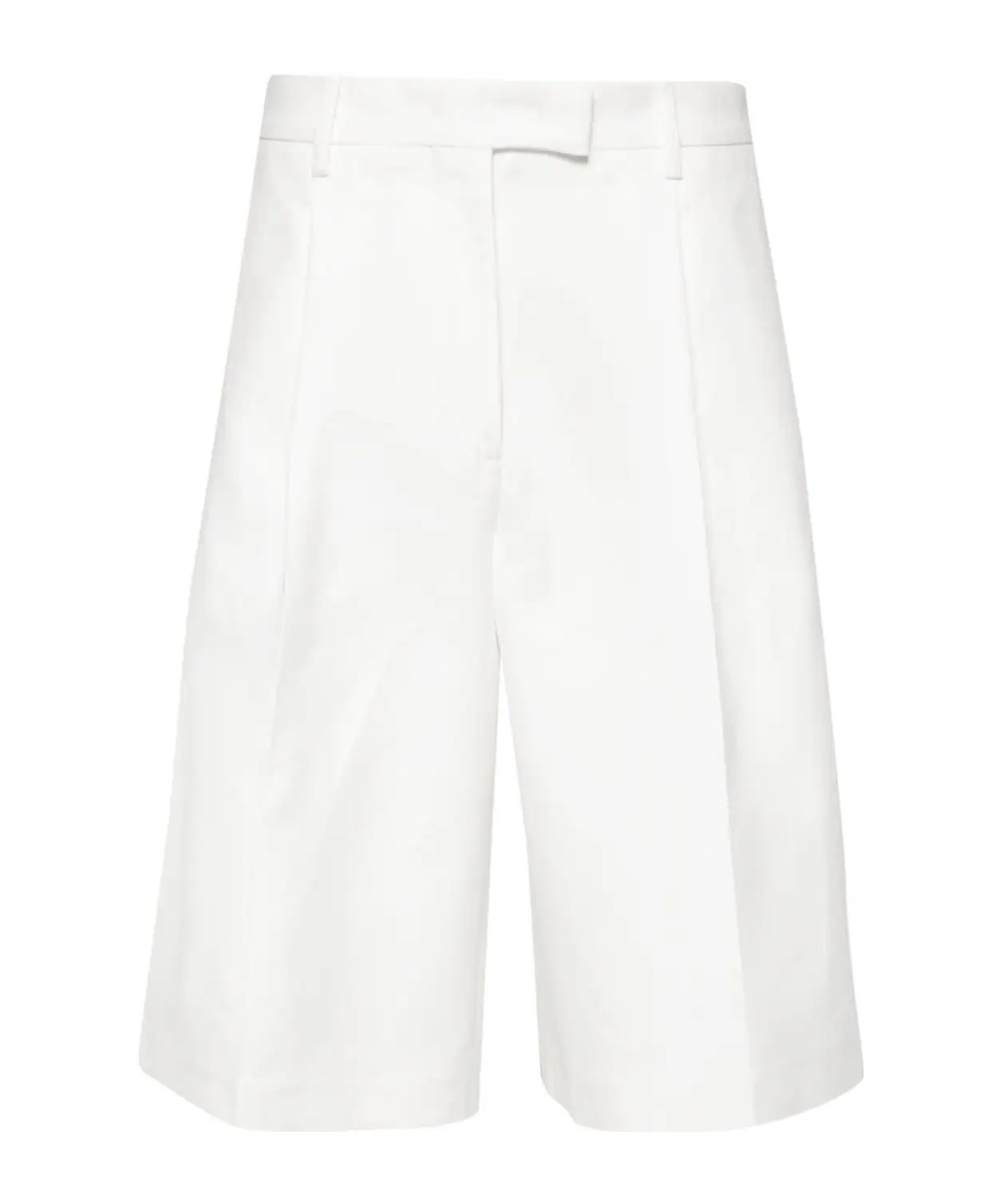 Jil Sander High-waist Bermuda Shorts In White