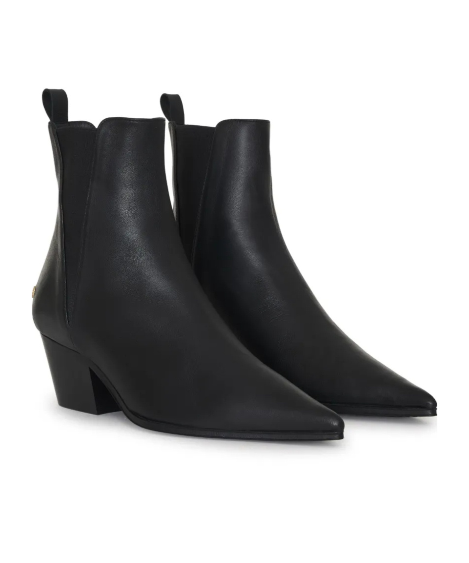 Shop Anine Bing Sky Leather Ankle Boots In Black