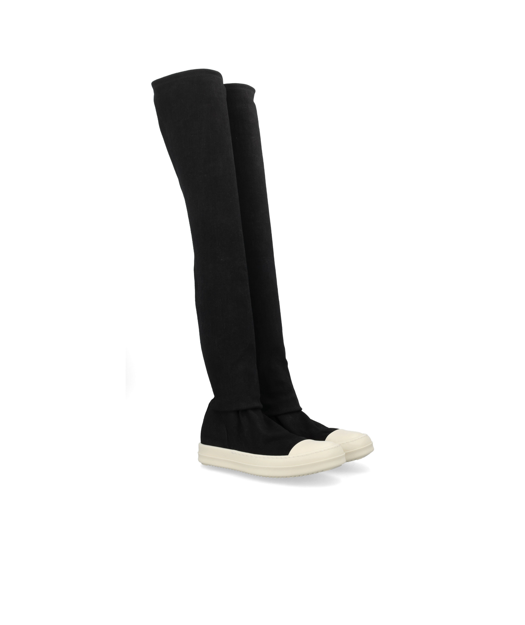 Rick Owens Drkshdw Round-head Boots In Black