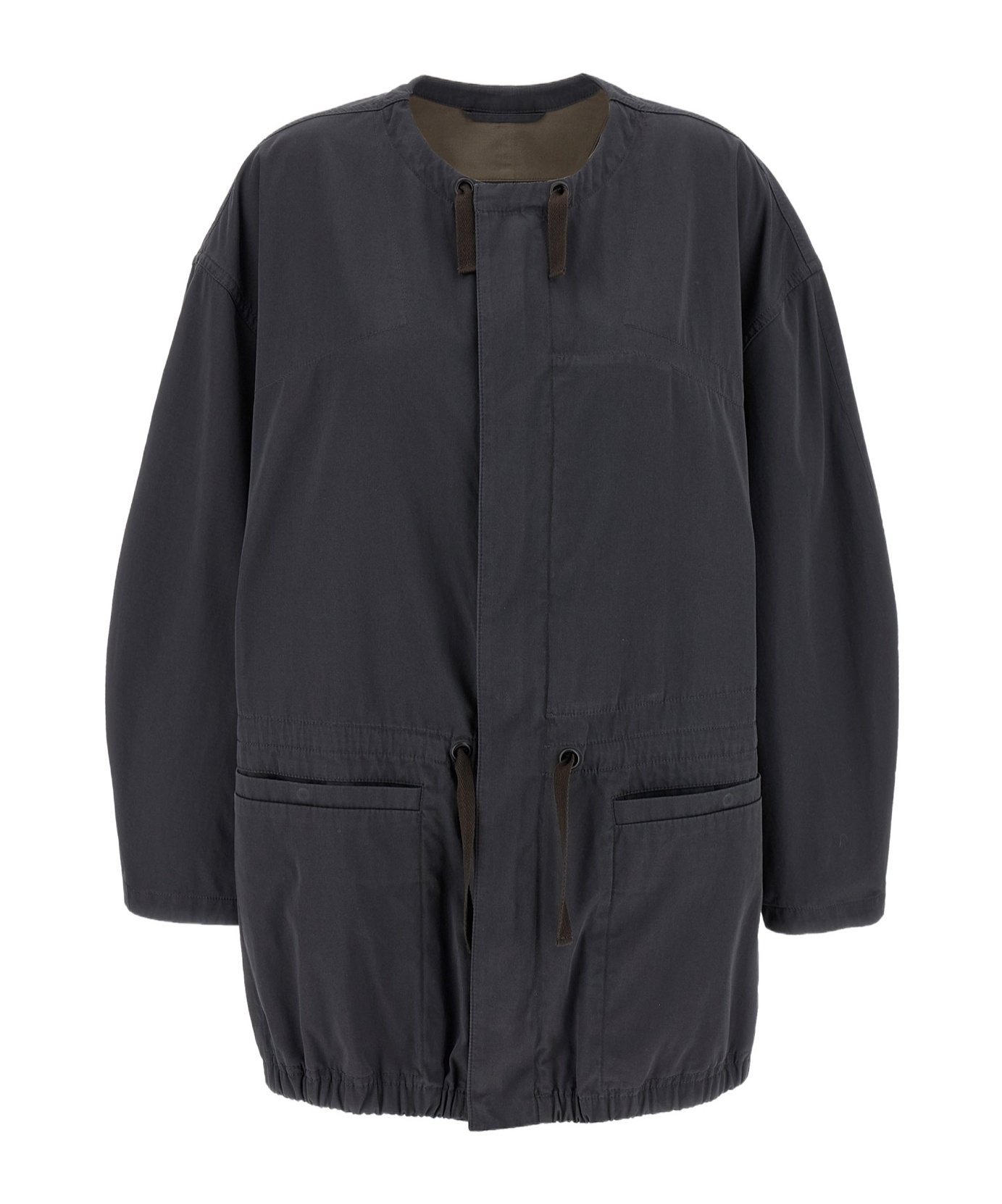 Shop Lemaire Long Sleeve Parka In Grey