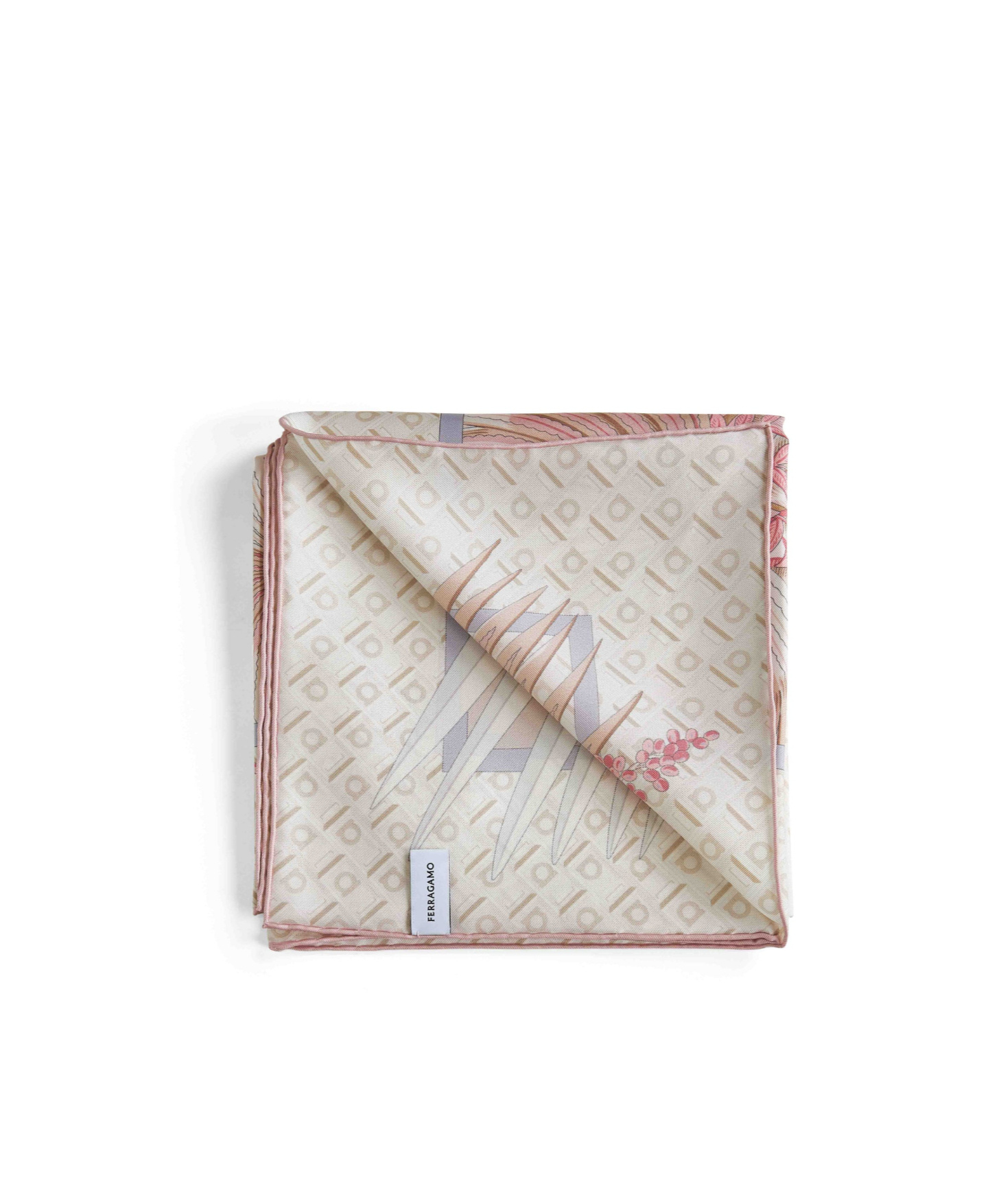 Ferragamo Dune Print Silk Twill Scarf