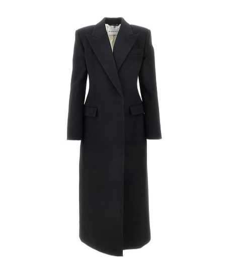 Givenchy Womens Black Regular-fit Double-breasted Wool Coat In Black