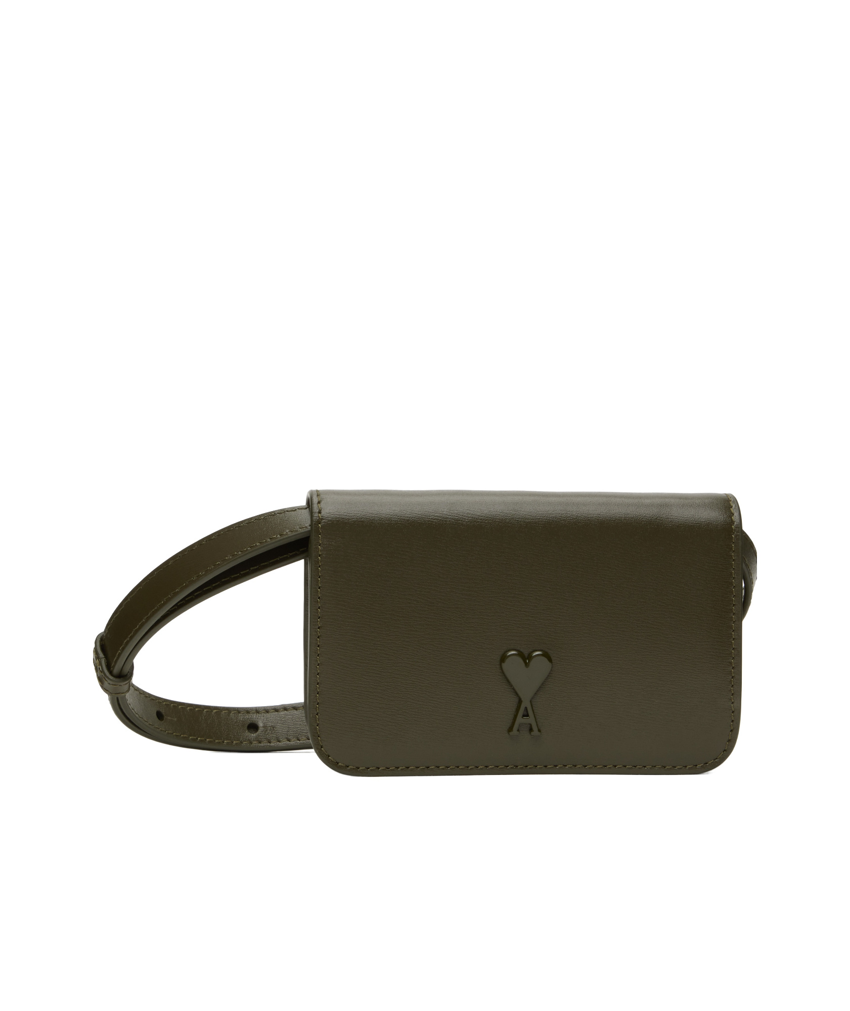 Ami Alexandre Mattiussi Logo Shoulder Bag In Green