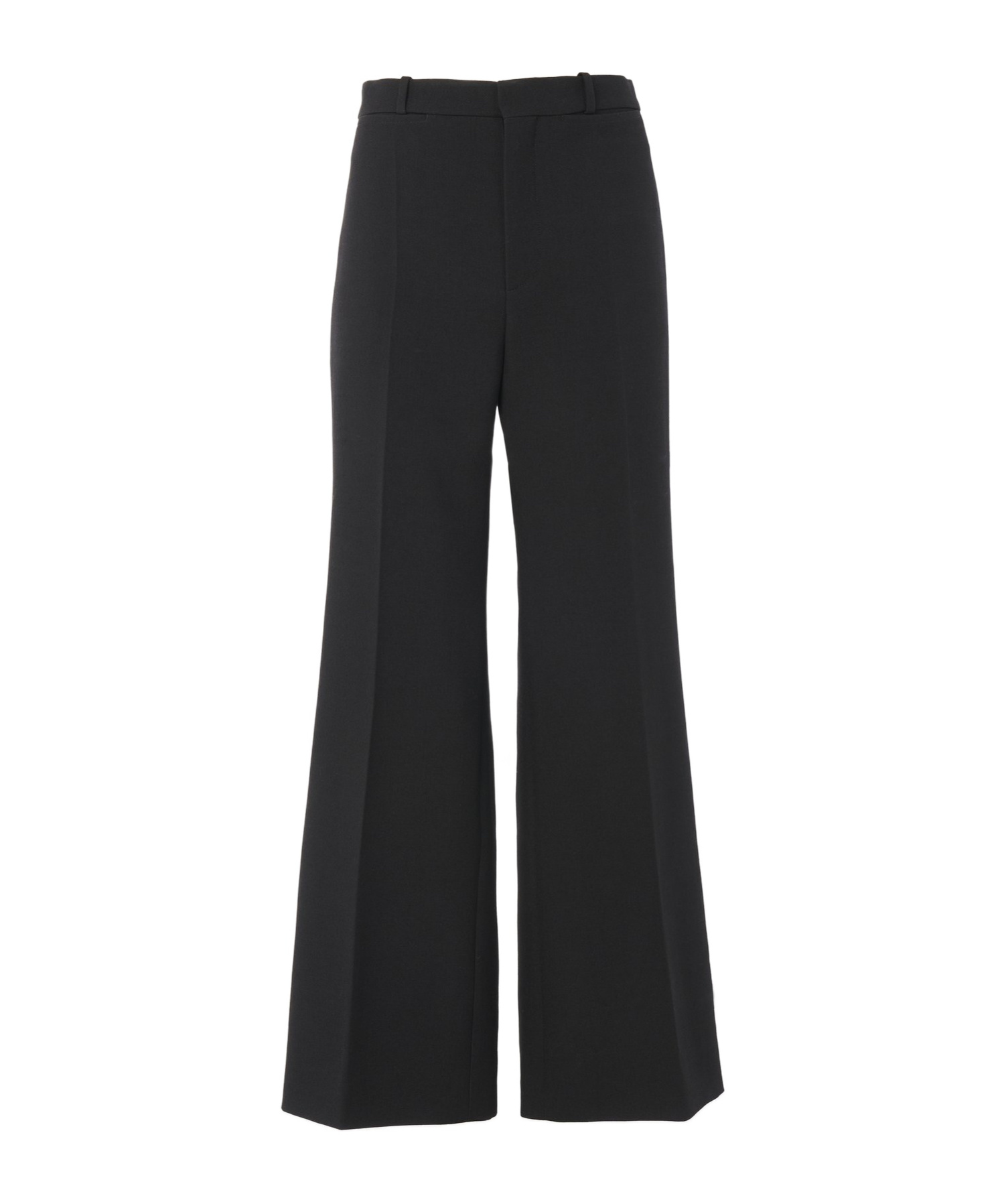 Chloé Pantalon Évasé En Laine Stretch Femme Noir Taille 34 95% Laine Vierge, 5% Élasthanne In Black