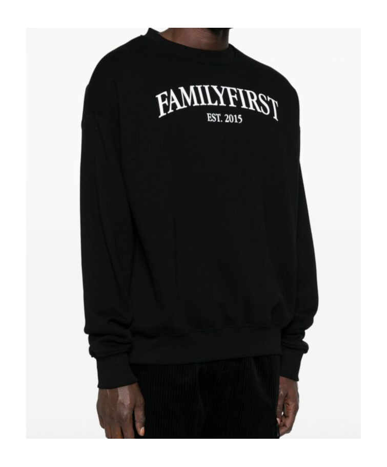 Family First Sweatshirt With Logo In Black