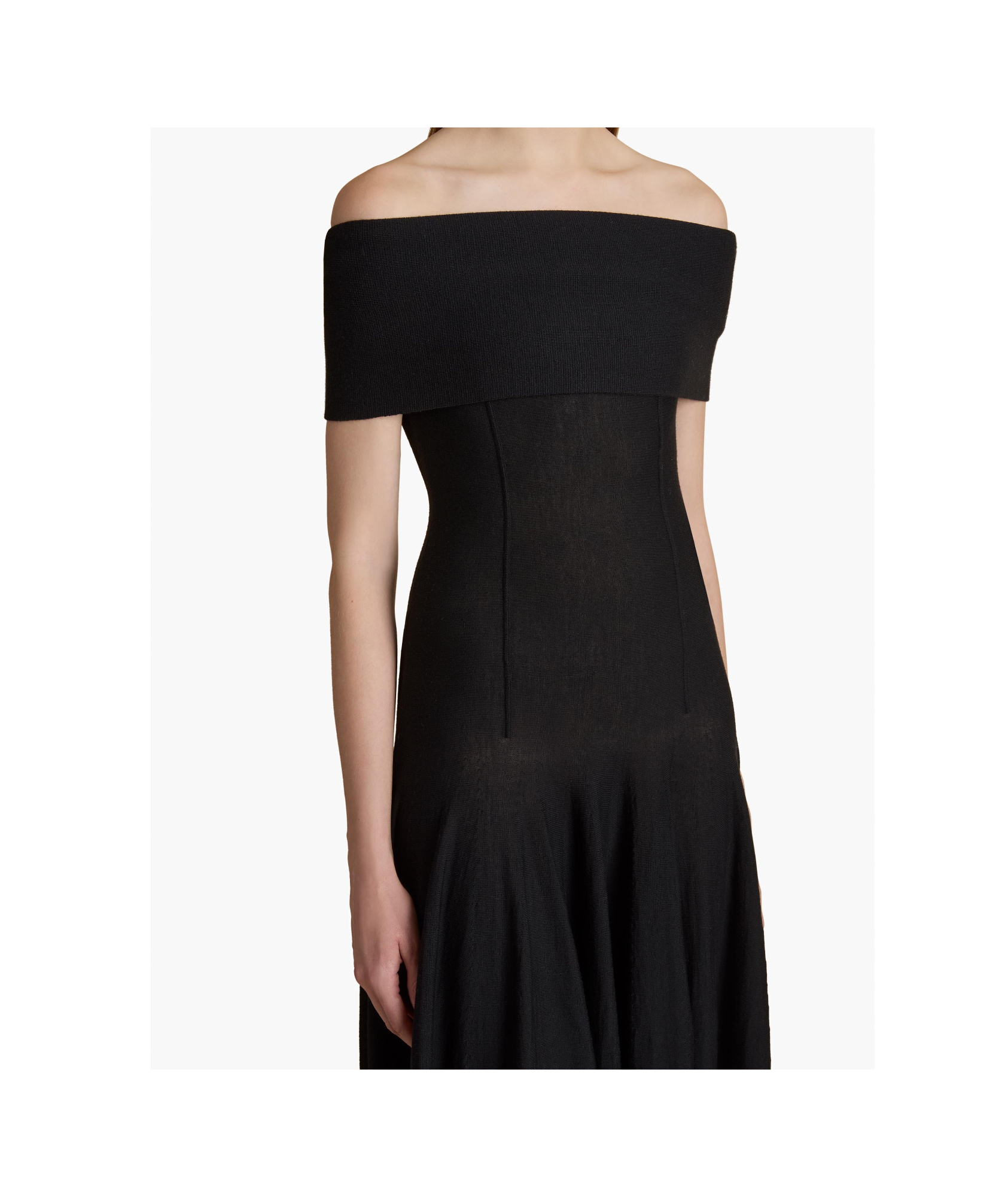 Khaite Short Sleeve Dress In Black