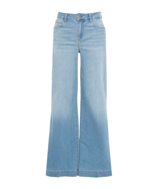 Liu •jo Liu Jo High-waisted Flared Jeans With Rhinestone Details In Blue