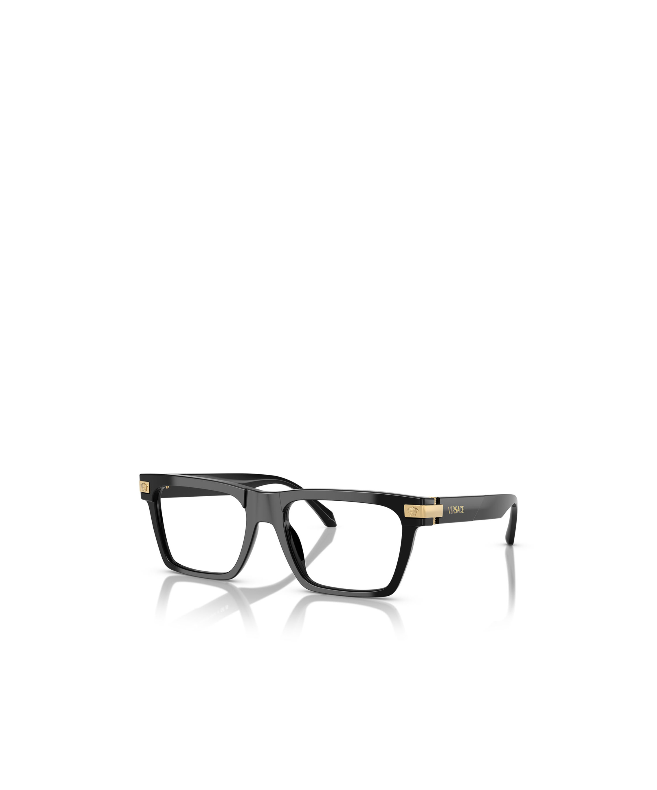 Versace Geometrically Framed Flat Mirror In Black