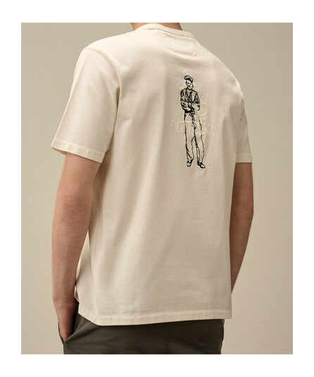 C.p. Company Logo-print T-shirt In Nude